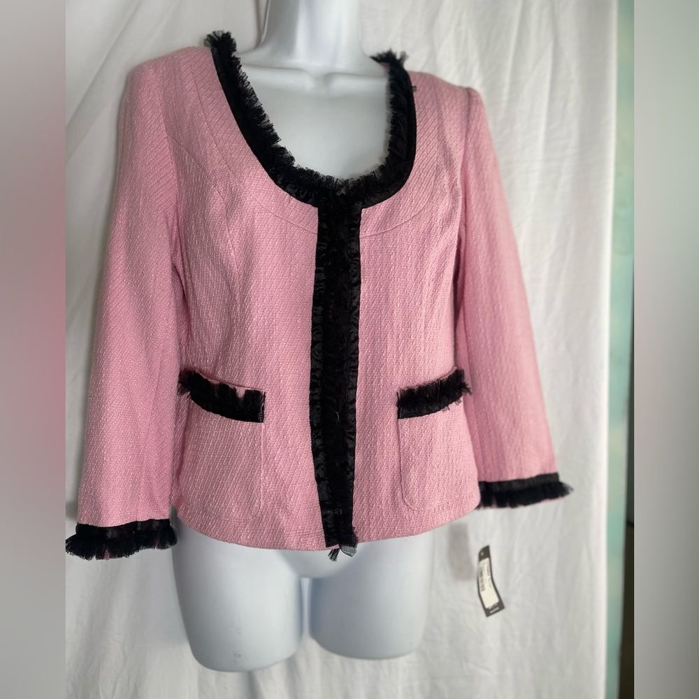 NWT INC SIZE medium pink and black blazer